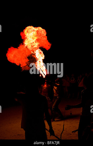 Mise à l'exécution d'un incendie à Langkawi en Malaisie. Banque D'Images