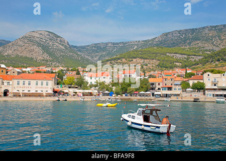 La ville Supetar, île de Brac, Croatie, Dalmatie Centrale Banque D'Images
