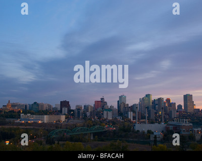 Le matin, l'horizon de Edmonton, Alberta, Canada. Banque D'Images