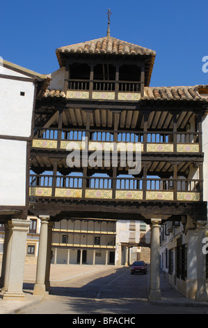 Place principale. 17e siècle. Tembleque. La province de Tolède. Castilla la Mancha. Espagne Banque D'Images