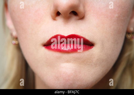 Portrait partiel d'un young woman's face Banque D'Images