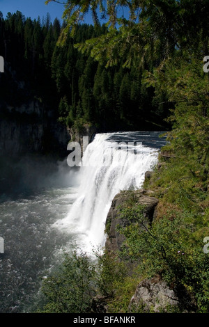 La région de Mesa Falls sur la fourchette d'Henry de la Snake River dans le comté de Fremont, Colorado, USA. Banque D'Images