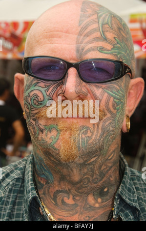 Tatouage fantastique design au Festival de tatouage à Bangkok en Thaïlande Banque D'Images