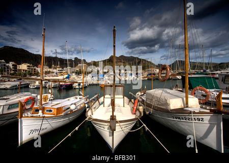 Bateaux, Port de Pollença (Puerto Pollensa, Mallorca) Banque D'Images