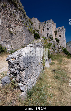 La forteresse de Klis, 9km de Split, Croatie, Dalmatie Centrale Banque D'Images