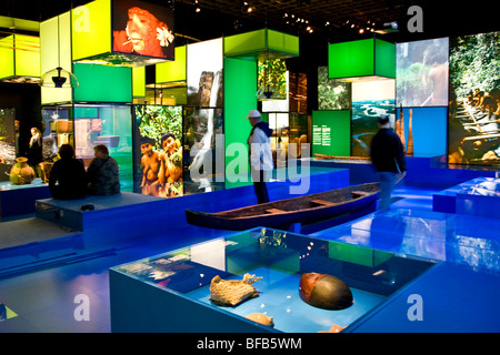 Exposition sur les Indiens de la forêt tropicale au Musée National du Danemark à Copenhague Banque D'Images
