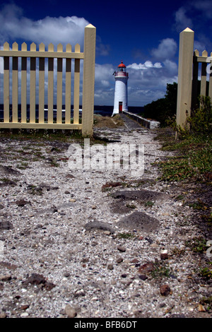 Le phare de Port Fairy, Griffith Island, sur la Great Ocean Road, l'Australie Banque D'Images