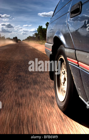 Ford Falcon Station Wagon sur les routes du Queensland, Australie Banque D'Images