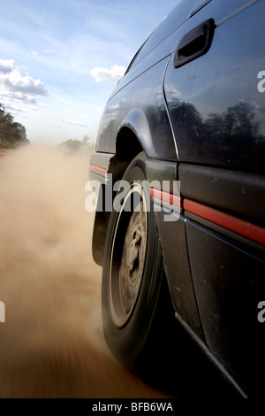 Ford Falcon Station Wagon sur les routes du Queensland, Australie Banque D'Images