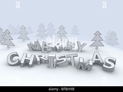 Lettres design Noël se marier Banque D'Images