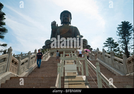 Grand Bouddha Tian Tan, Lantau Island, Hong Kong Banque D'Images