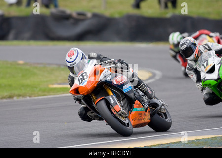 David Johnson - Team Maxxis adepte Yamaha YZF-R1 - British Superbike Championship 2009 - Ecosse, Knockhill Banque D'Images