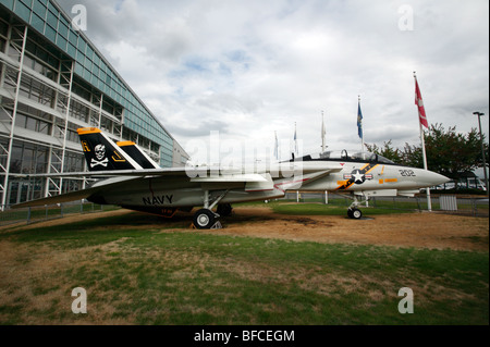 Grumman F-14A Tomcat en exposition statique au Musée de l'aviation, Seattle, Washington, USA Banque D'Images