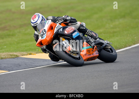 David Johnson - Team Maxxis adepte Yamaha YZF-R1 - British Superbike Championship 2009 - Ecosse, Knockhill Banque D'Images