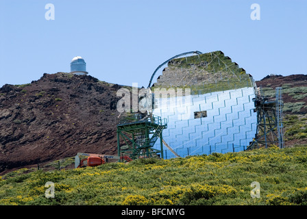 Observatorio Astrofisico, observatoire astronomique sur le Roque de los Muchachos, La Palma, Canary Islands, Espagne, Europe. Banque D'Images