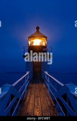 Point marshall light station, Port Clyde, Maine, USA. Banque D'Images