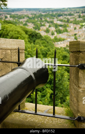 Cannon sur les remparts du château de Stirling, dans le Perthshire. Écosse. Banque D'Images