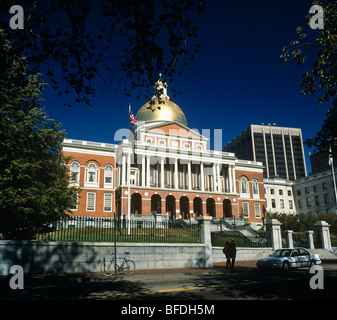 Massachusetts State House, également appelé Massachusetts Statehouse ou la nouvelle Maison de l'État, est la capitale de l'Etat et siège de Banque D'Images