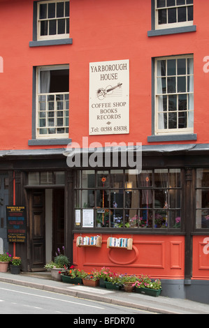 Yarborough House, café et une librairie, château des évêques, Shropshire, Angleterre. Banque D'Images