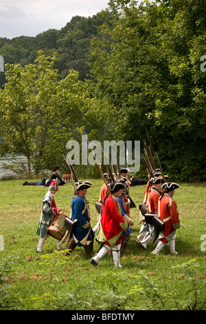 Fort Loudon French and Indian War reenactment. Banque D'Images