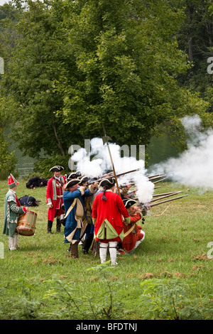 Fort Loudon French and Indian War reenactment. Banque D'Images