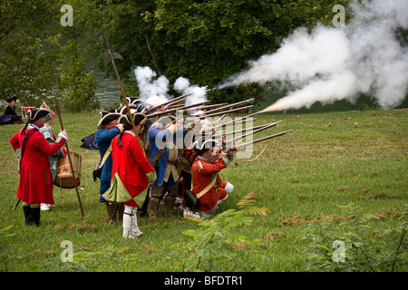 Fort Loudon French and Indian War reenactment. Banque D'Images