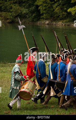 Fort Loudon French and Indian War reenactment. Banque D'Images