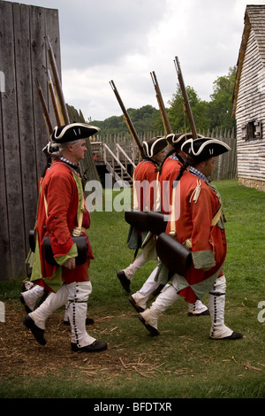 Fort Loudon French and Indian War reenactment. Banque D'Images