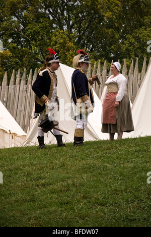 Fort Loudon French and Indian War reenactment. Banque D'Images