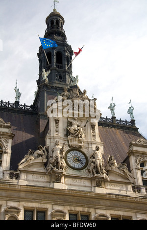 Hôtel de Ville de Paris, France. Banque D'Images