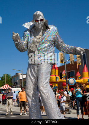 Imitateur d'Elvis, Festival italien, Little Italy, Toronto, Ontario, Canada Banque D'Images