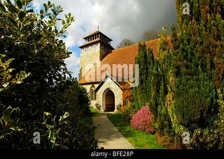 St Andrew's Church Meonstoke Hampshire UK Banque D'Images