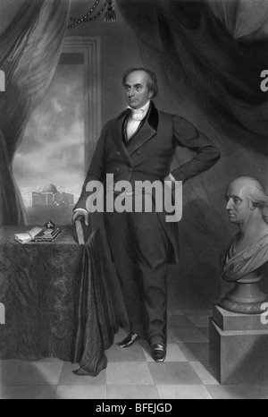 Portrait d'homme d'ENTRE NOUS  + orator Daniel Webster (1782 - 1852) - considéré comme l'un des plus grands sénateurs dans l'histoire américaine. Banque D'Images