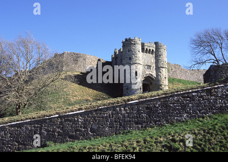 Château de Carisbrooke près de Newport, Isle of Wight angleterre UK GO Banque D'Images