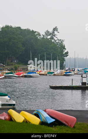 En vacances en famille, petit lac Sunapee, New London, NH, New Hampshire Banque D'Images