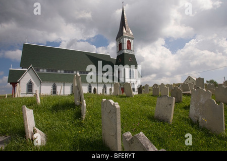 L'église anglicane St. Paul et ses environs cimetière, Trinité, Terre-Neuve, Canada Banque D'Images