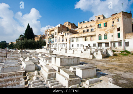 Cimetière juif de Fès Maroc Banque D'Images