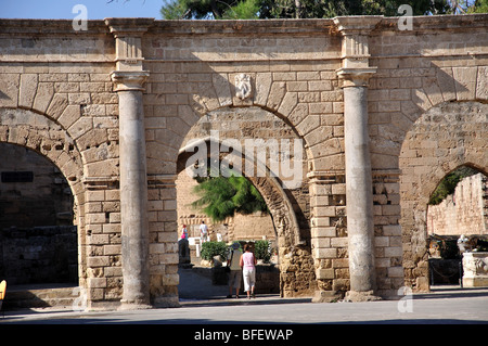 Ruines du palais royal de Venise, Famagusta, District de Famagouste, Chypre du Nord Banque D'Images