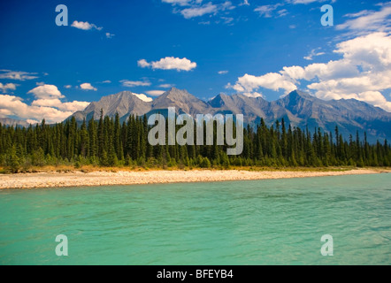La rivière Kootenay, parc national de Kootenay en Colombie-Britannique, Canada, mountain Banque D'Images