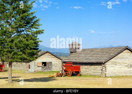 Fort Steele Heritage Town, British Columbia, Canada, historique, prople wagon. Banque D'Images