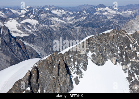 Un glacier dans la côte de la Colombie-Britannique Canada Mountaims Banque D'Images