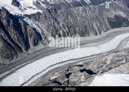 Un glacier dans la côte de la Colombie-Britannique Canada Mountaims Banque D'Images