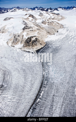 Un glacier dans la côte de la Colombie-Britannique Canada Mountaims Banque D'Images