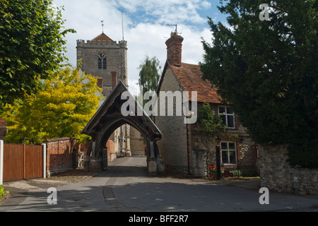 Entrée de Abbaye de Dorchester et de musée, Dorchester on Thames, Oxfordshire, UK Banque D'Images