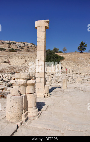 Des colonnes de marbre, l'Agora antique, Amathos, Ayios Tykhonas, Limassol, Chypre District Banque D'Images