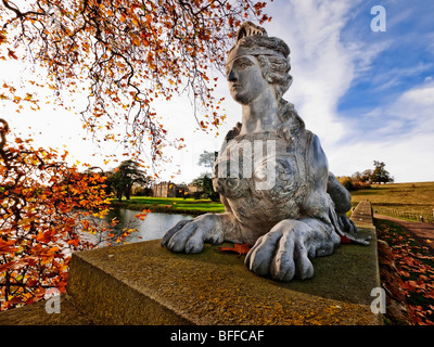 Warwickshire Angleterre Compton Verney robert adam bridge Banque D'Images