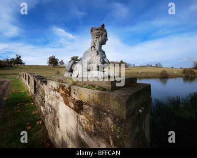 Warwickshire Angleterre Compton Verney robert adam bridge Banque D'Images