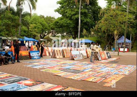 L'art africain Essenwood Park Street Market. Durban, Afrique du Sud Banque D'Images