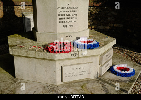 Village War Memorial, Caythorpe, Lincolnshire, Angleterre. Banque D'Images