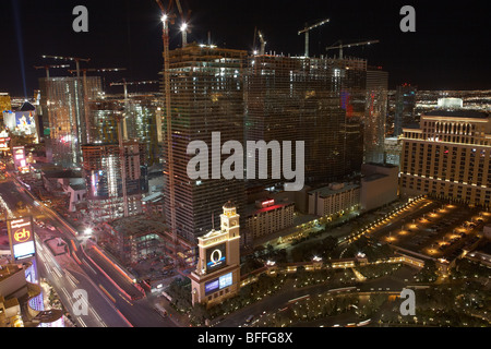 Las Vegas - Nouveau Casino de l'hôtel Bâtiment - route de nuit - la bande Banque D'Images